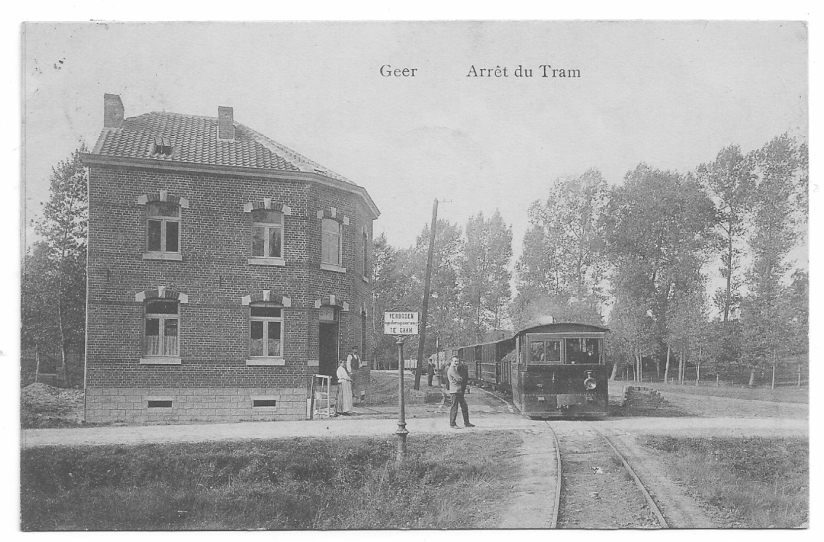 Geer - Arrêt Du Tram à Vapeur : ED Laflotte - Geer