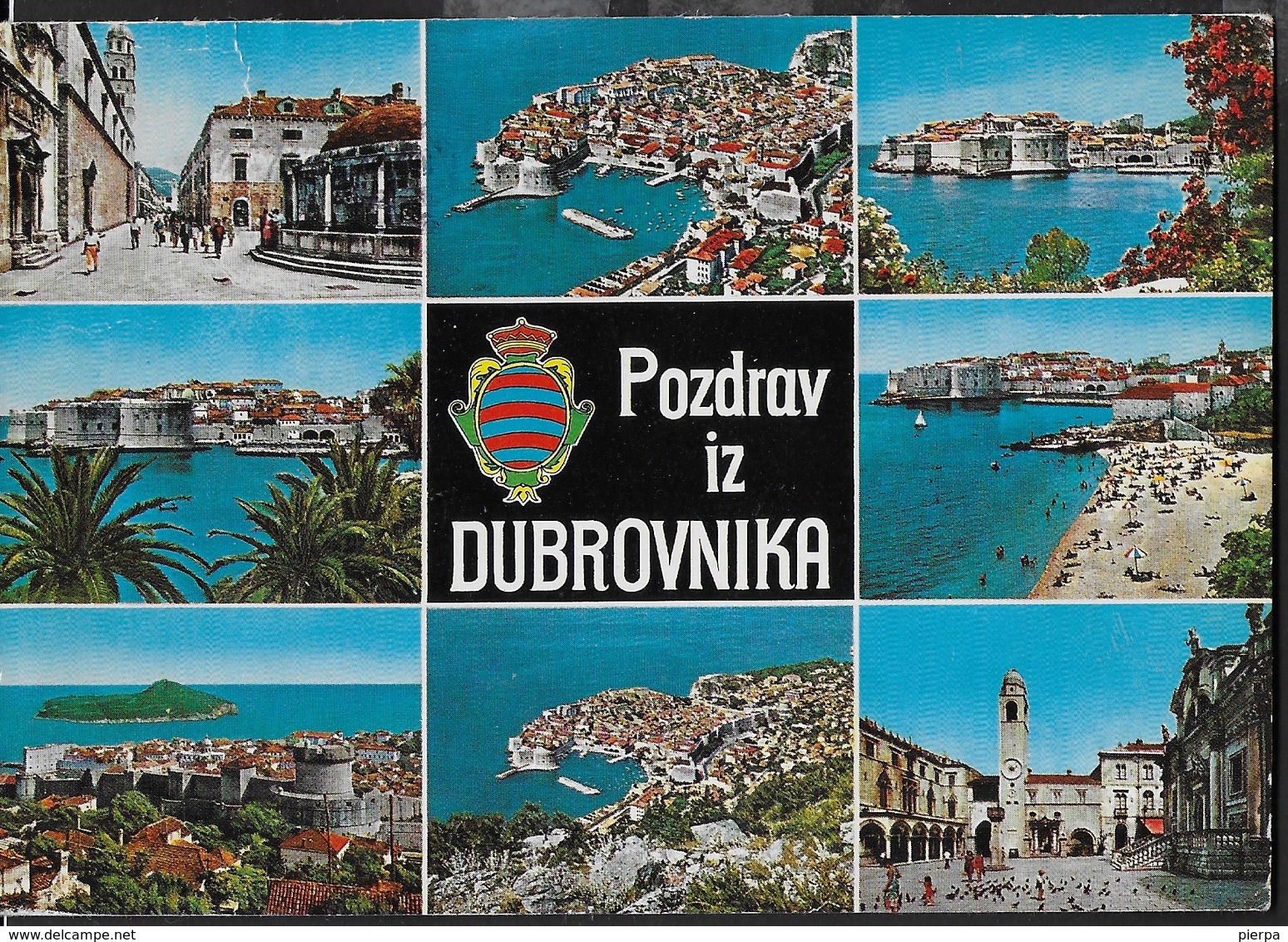 SALUTI DA DUBROVNIK - POZDRAV IZ DUBROVNIKA - VIAGGIATA FRANCOBOLLO ASPORTATO - Saluti Da.../ Gruss Aus...