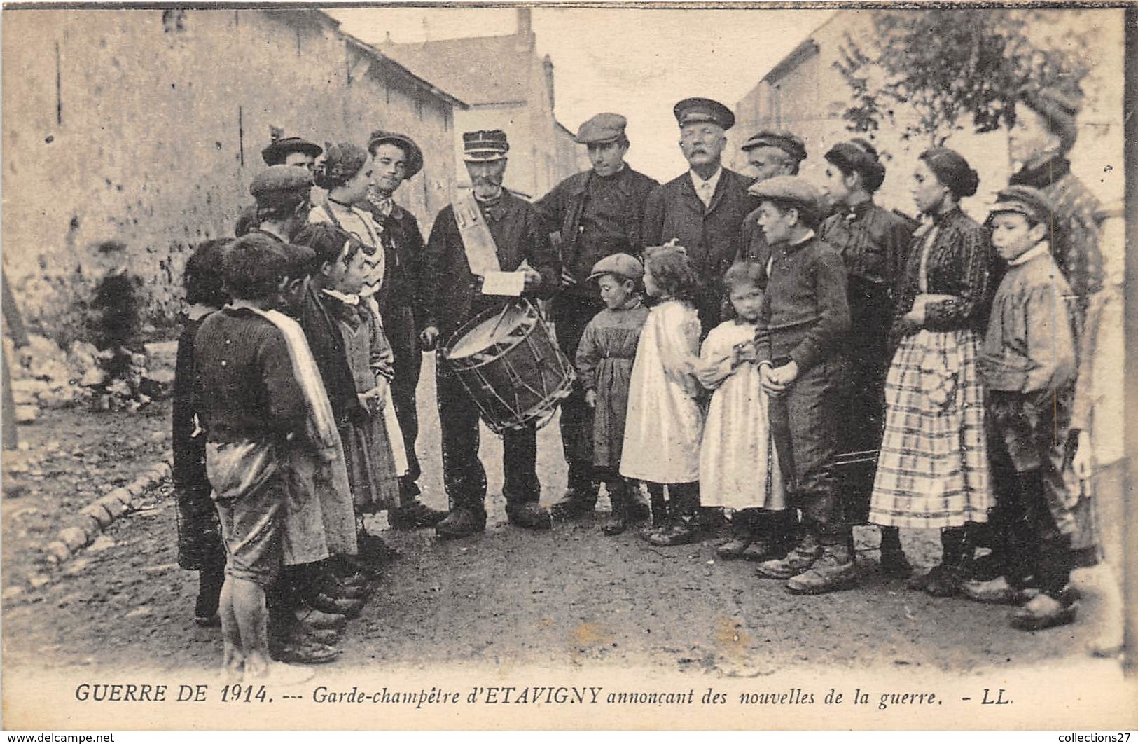 60-ETAVIGNY- HUERRE DE 1914- GARDE CHMPÊTRE D'ETAVIGNY, ANNONCANT DES NOUVELLES DE LA GUERRE - Autres & Non Classés