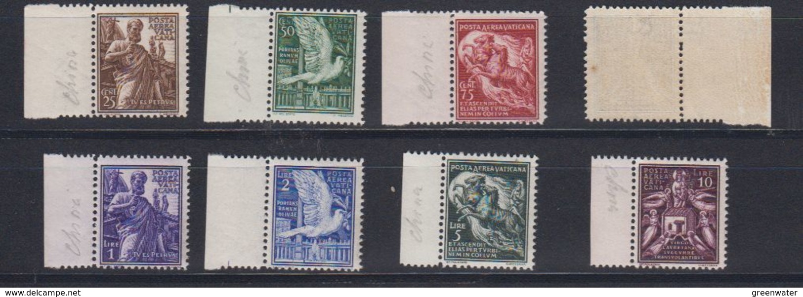 Vatican City 1938 Airmail 8v (80C Value Is NOT Perfect !!!) ** Mnh (42760) - Poste Aérienne