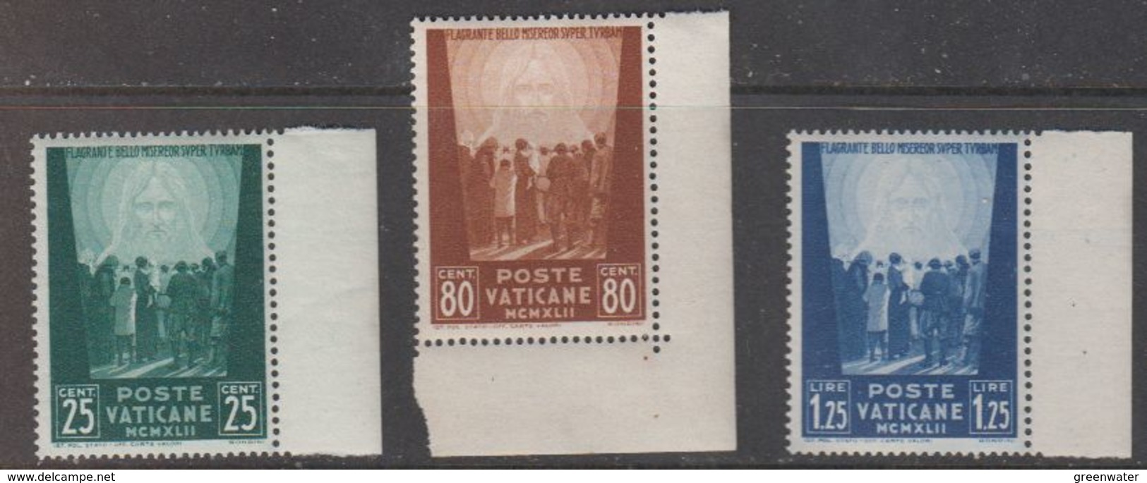 Vatican City 1942 Hilfswerk 3v ** Mnh (42760B) - Ongebruikt