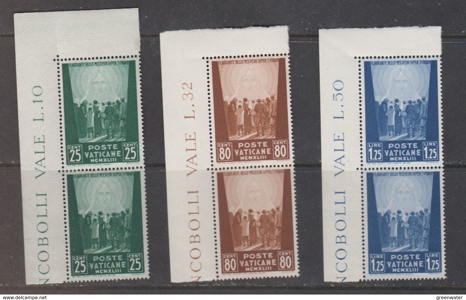 Vatican City 1944 Hilfswerk 2x3v ** Mnh (42760C) - Ongebruikt