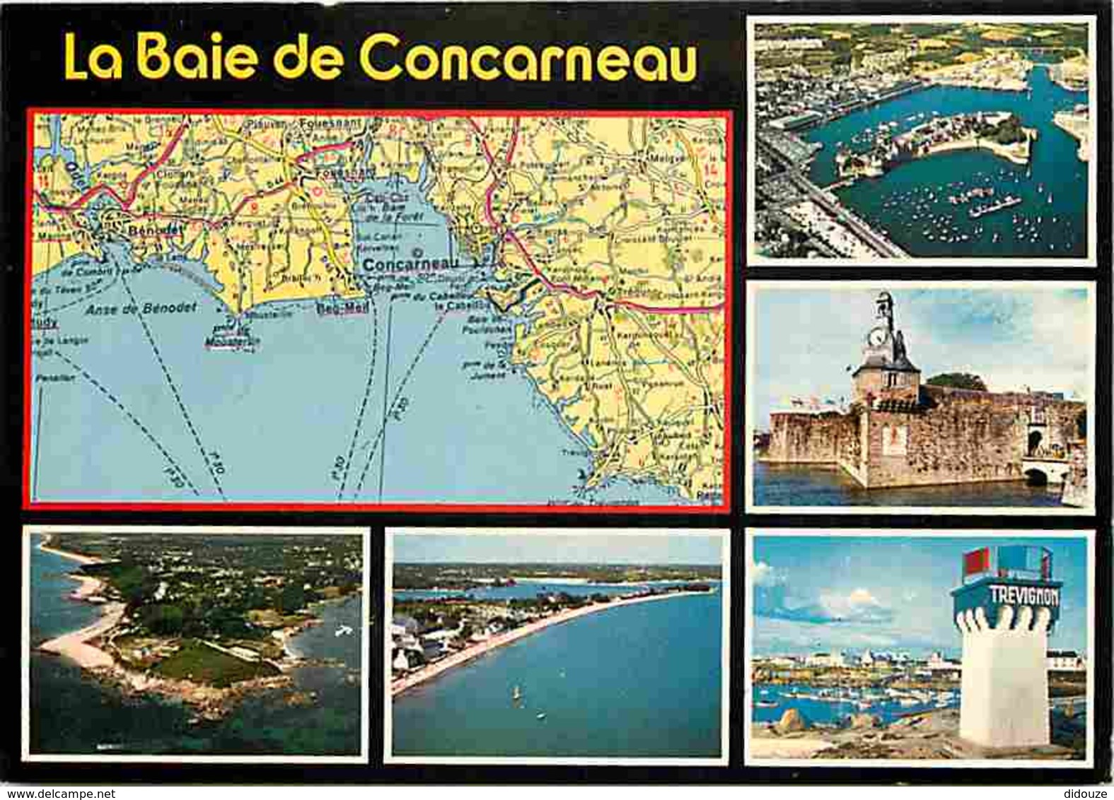 29 - Concarneau - Multivues - Carte Géographique - Michelin - Voir Scans Recto Verso - Concarneau