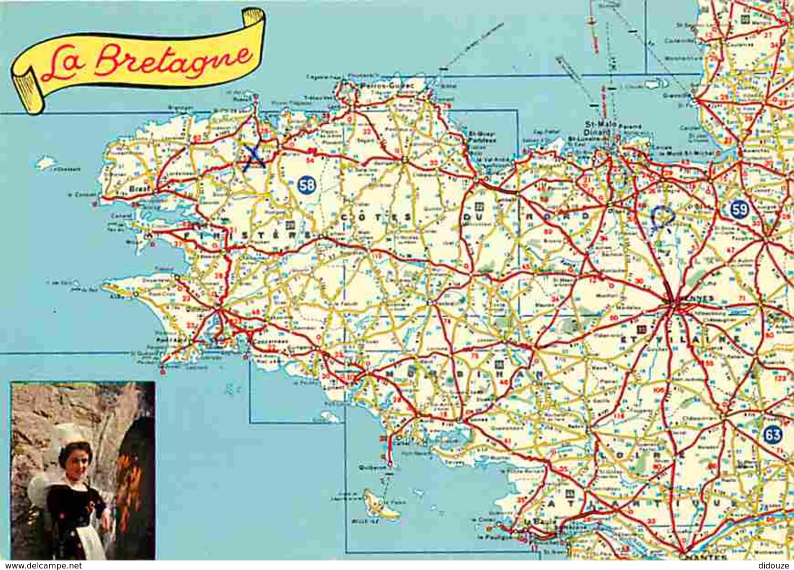 29 - Finistère - Les Départements Bretons - Carte Géographique Michelin - Voir Scans Recto Verso - Autres & Non Classés