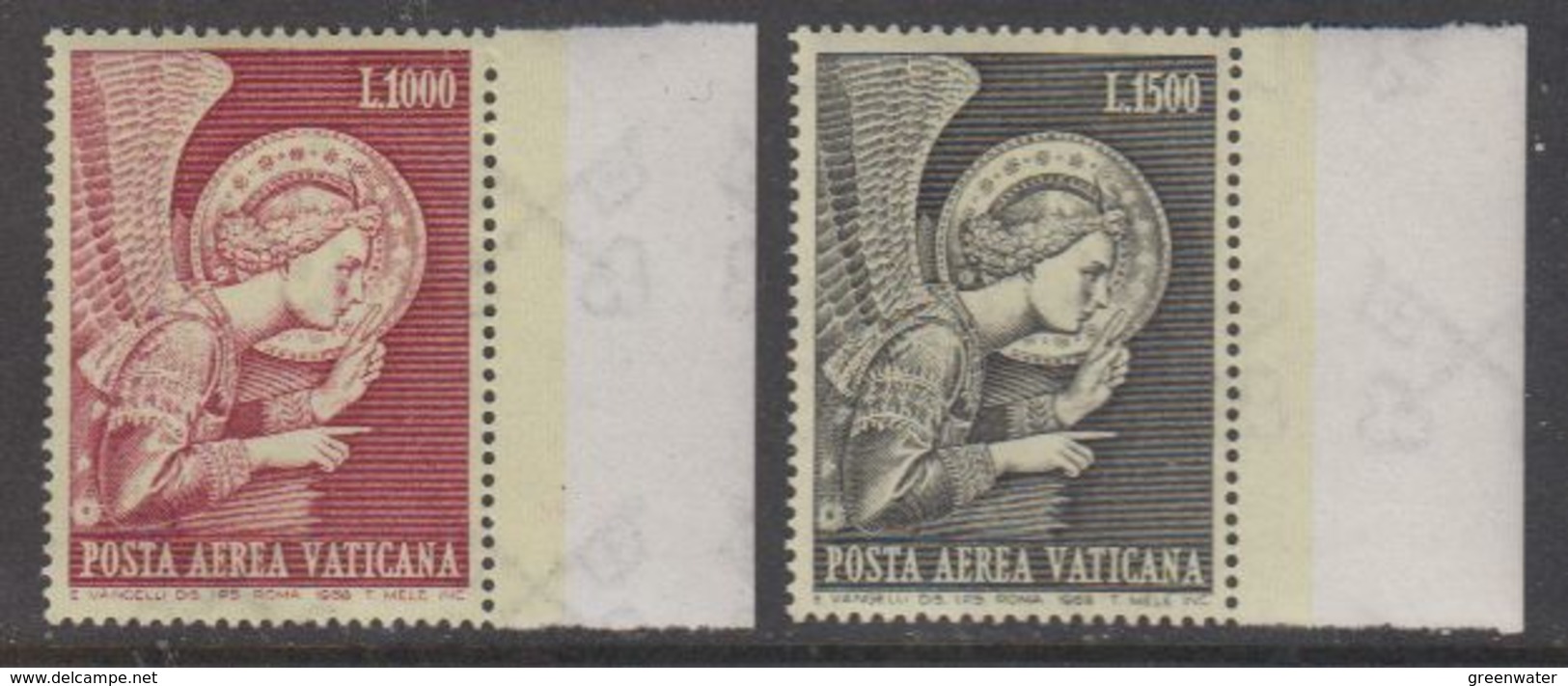 Vatican City 1968 Erzengel Gabriel 2v (+margin) ** Mnh (42761A) - Luchtpost