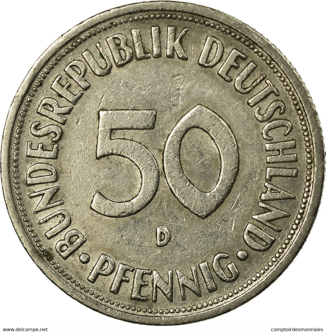 Monnaie, République Fédérale Allemande, 50 Pfennig, 1970, Munich, TB+ - 50 Pfennig