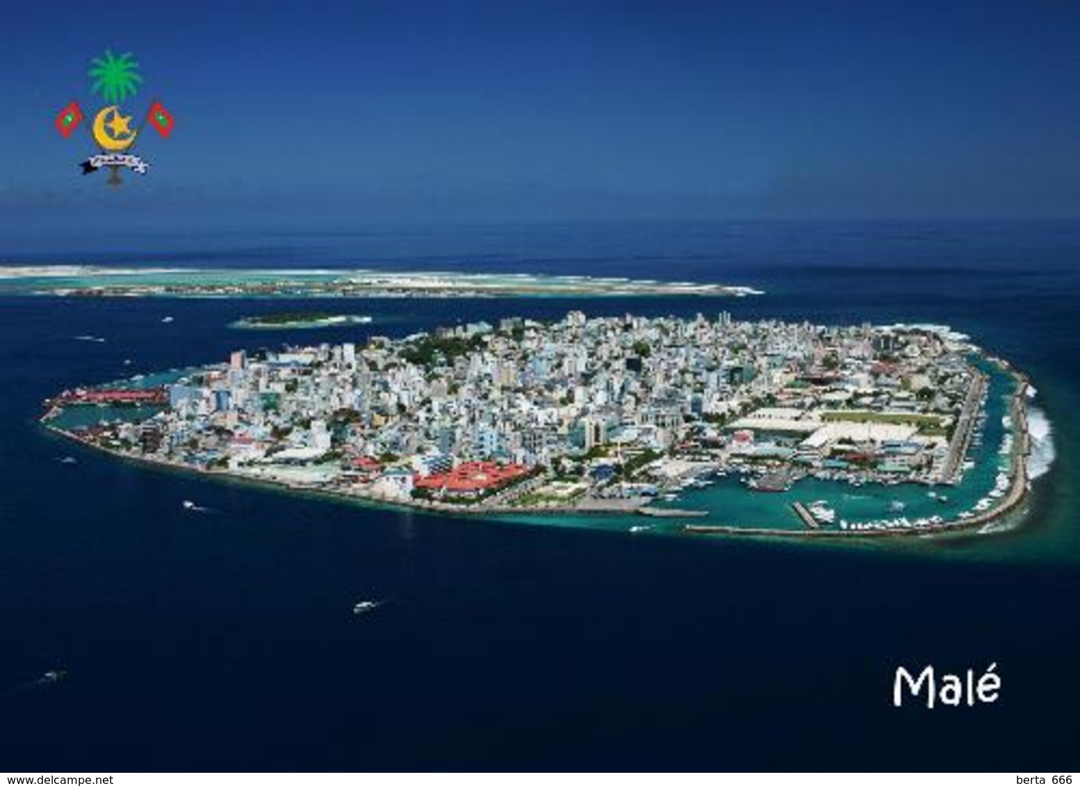 Maldives Malé Island Aerial View New Postcard Malediven AK - Maldiven