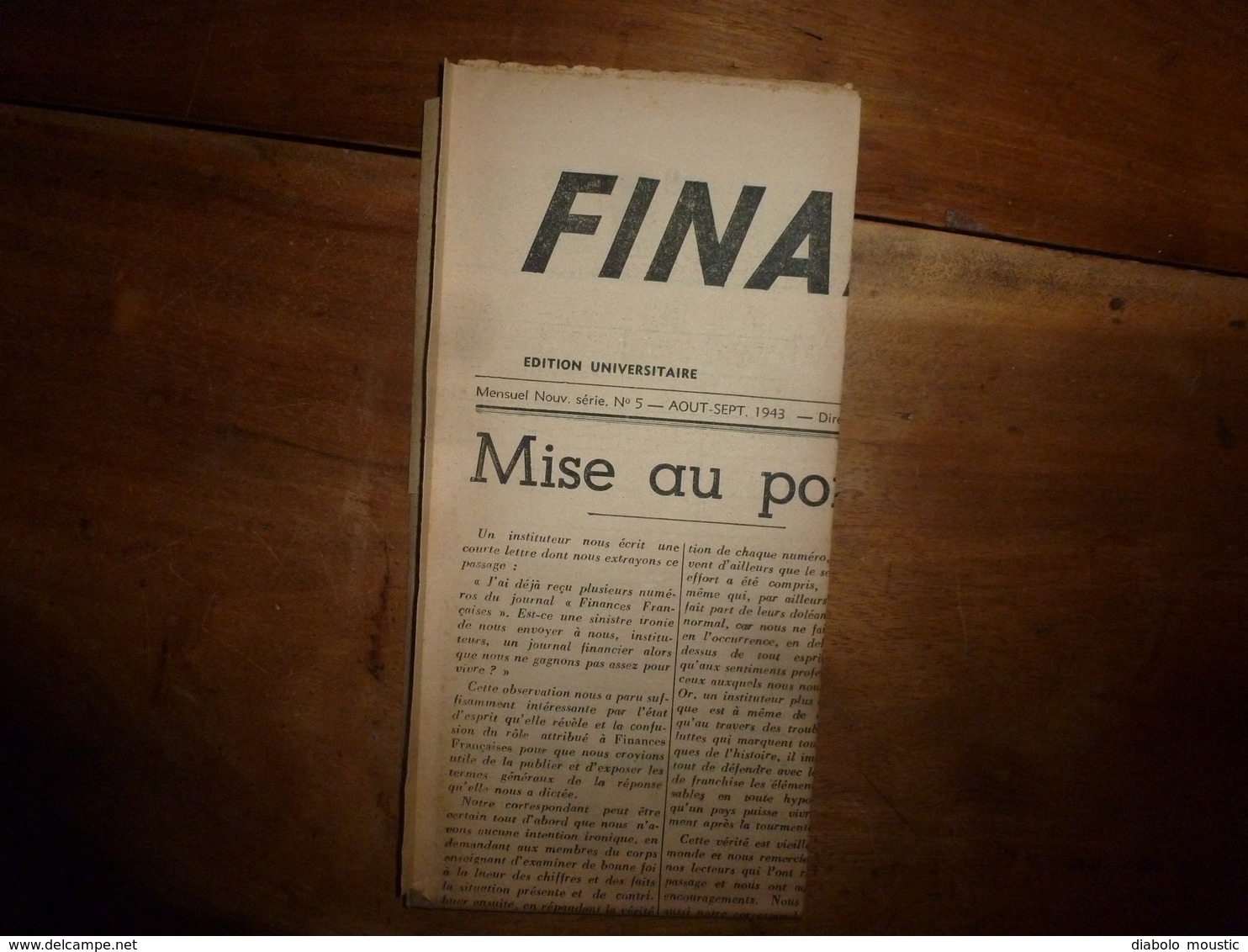 1943 FINANCES FRANÇAISES :Colbert Et Fouquet ; Change Des Monnaies à Venise Au 18e Siècle;etc - Sonstige & Ohne Zuordnung