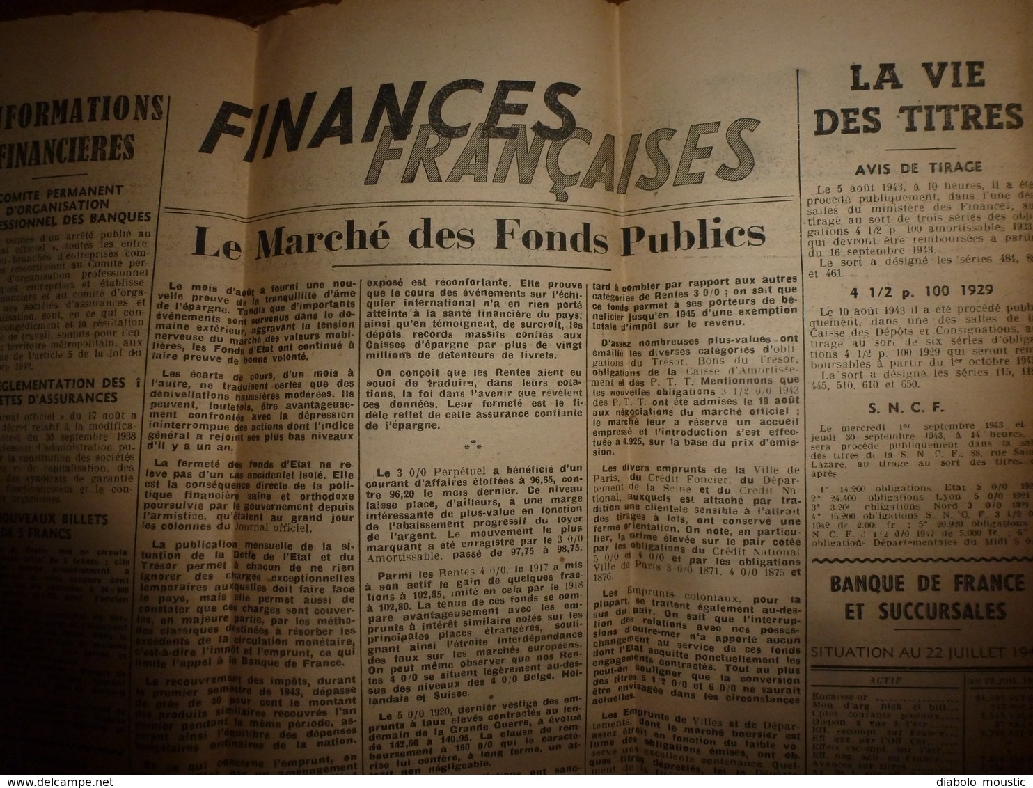 1943 FINANCES FRANÇAISES :Colbert et Fouquet ; Change des monnaies à Venise au 18e siècle;etc