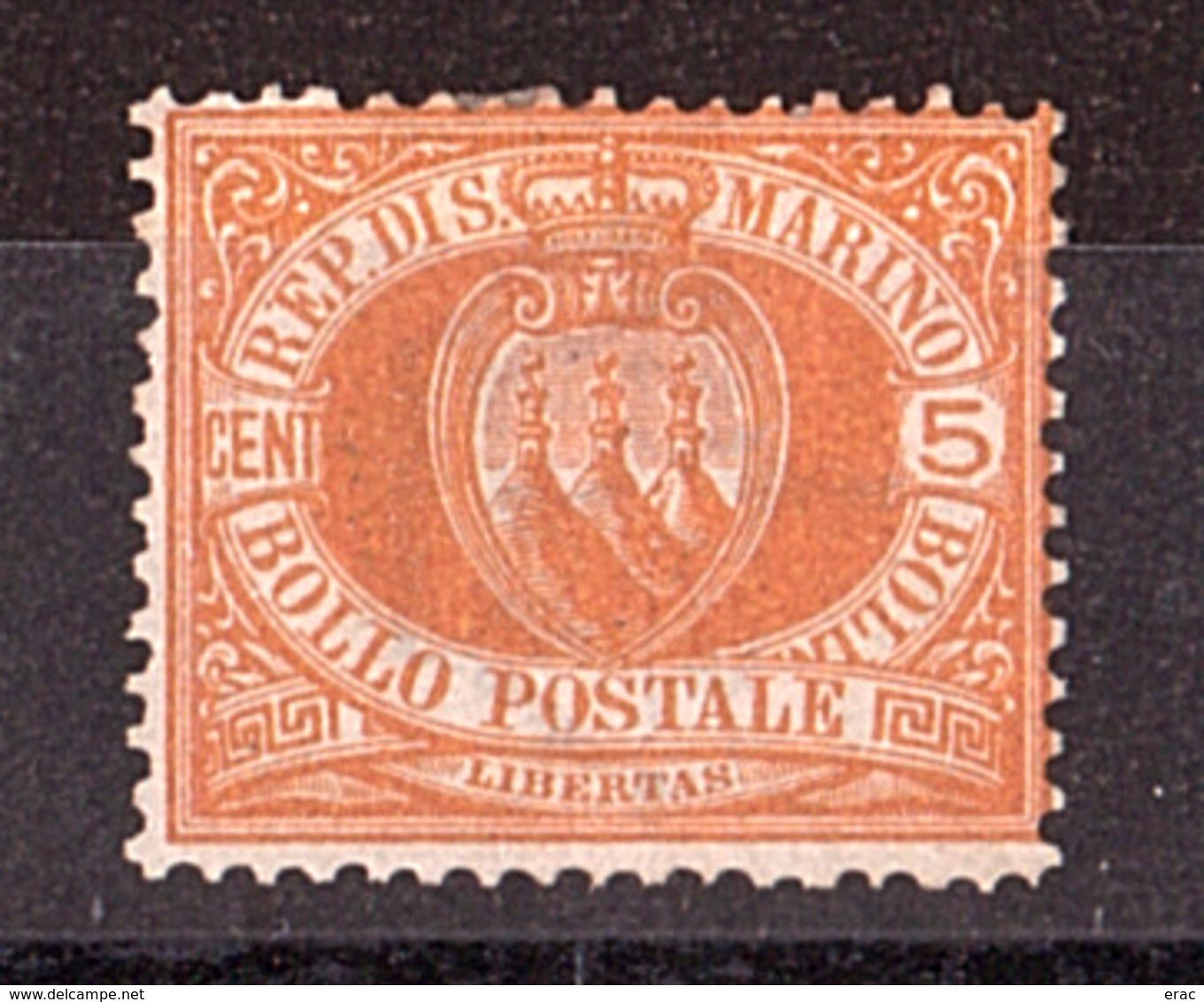 Saint-Marin - 1877/90 - N° 2 - Neuf (*) - Armoiries - Neufs