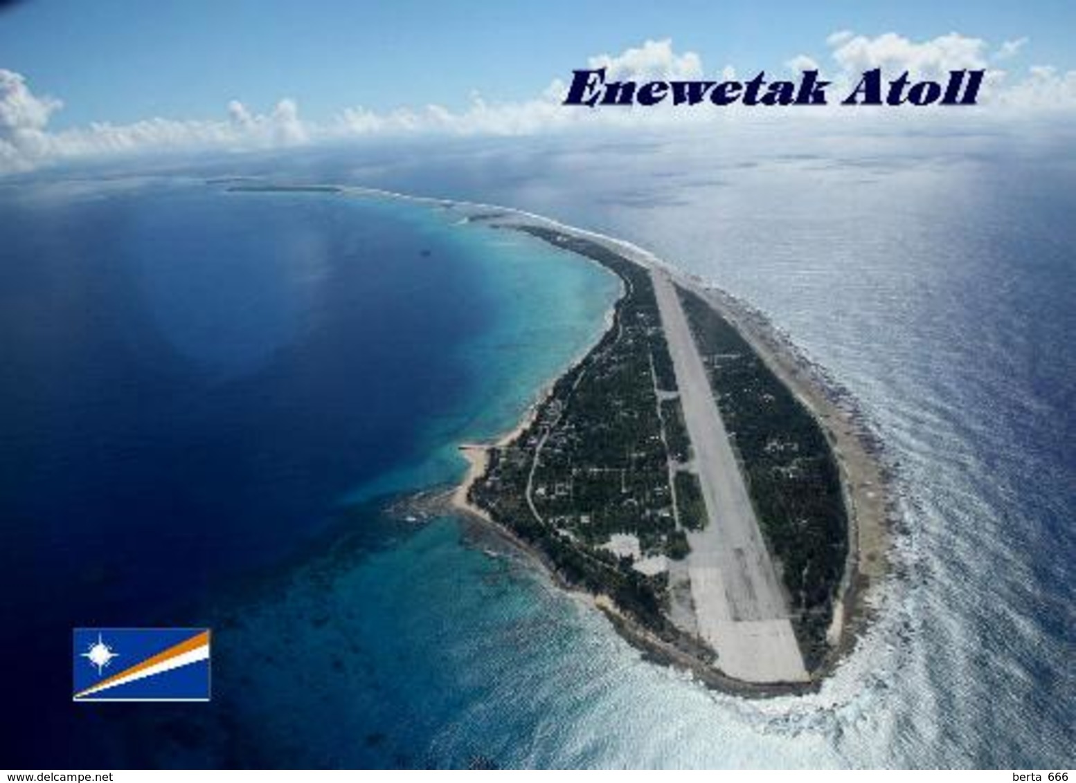 Marshall Islands Enewetak Aerial View New Postcard Marshallinseln AK - Isole Marshall