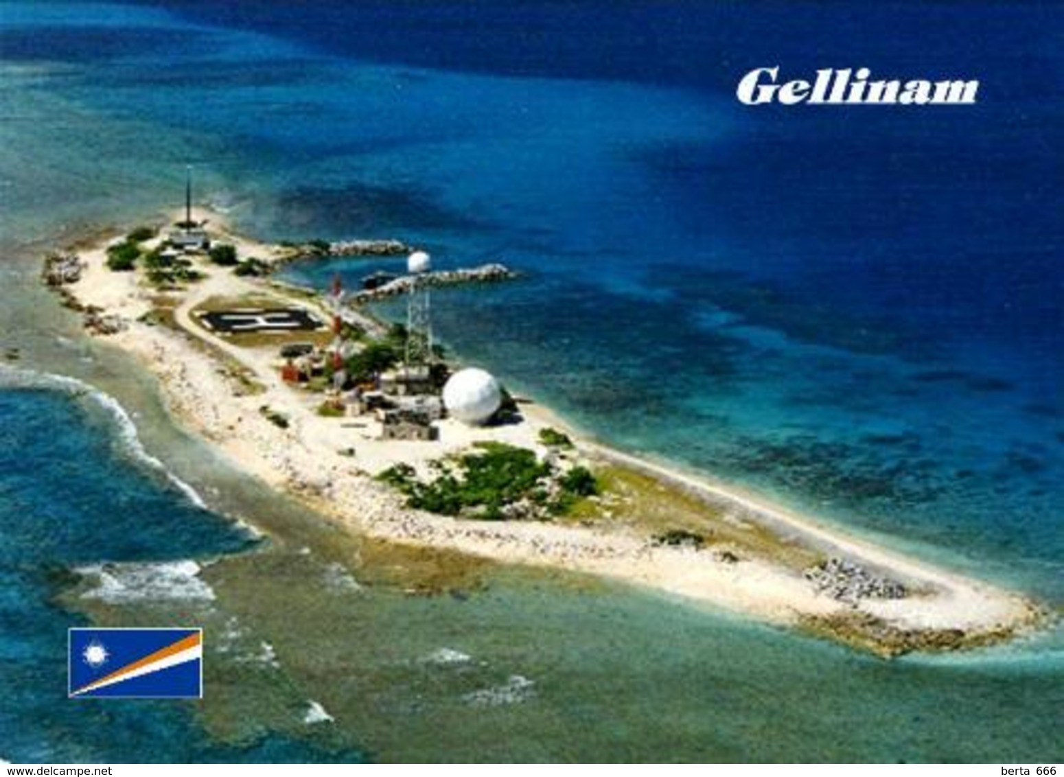 Marshall Islands Gellinam Aerial View New Postcard Marshallinseln AK - Marshall Islands