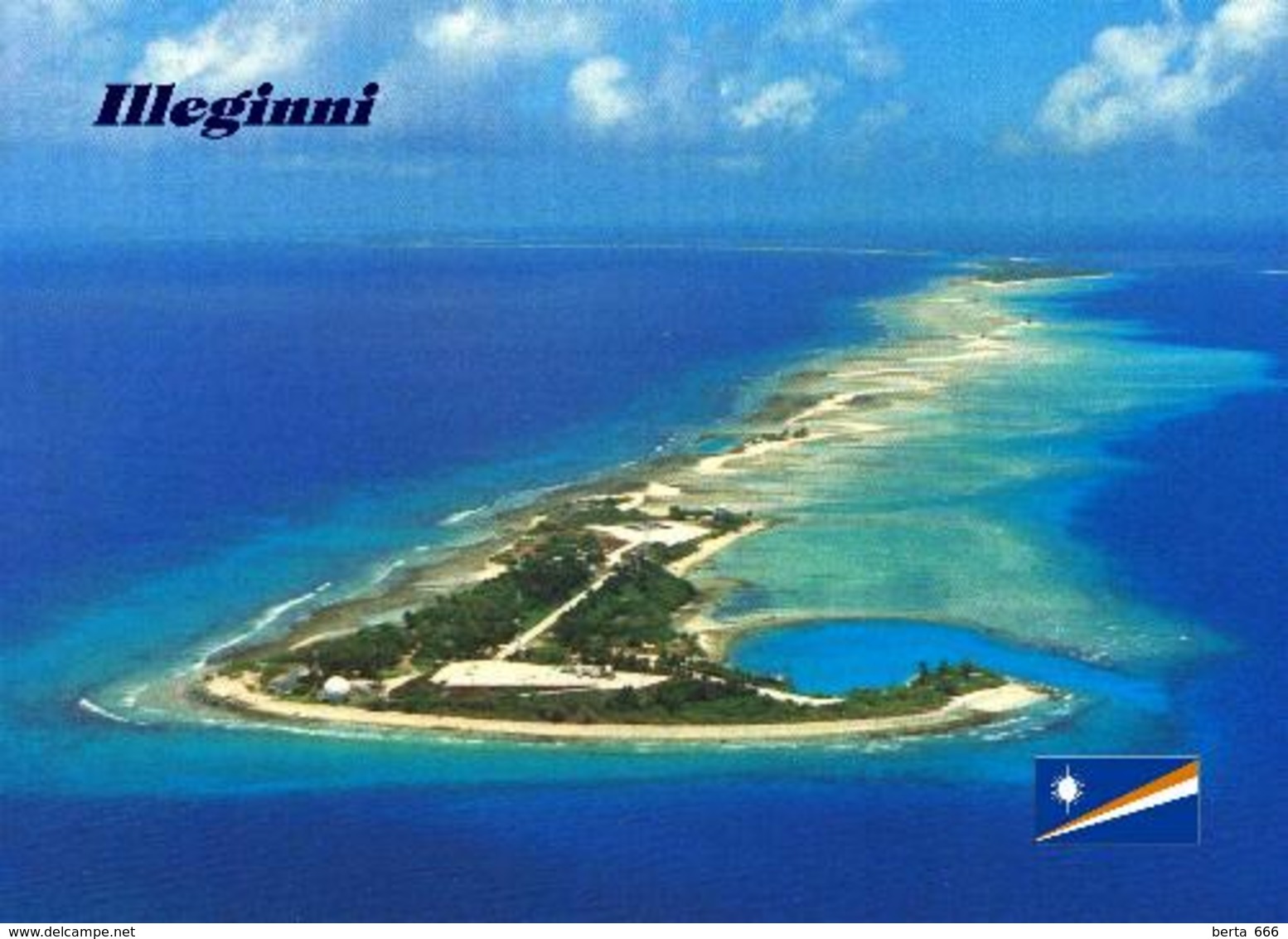 Marshall Islands Illeginni Aerial View New Postcard Marshallinseln AK - Marshall Islands