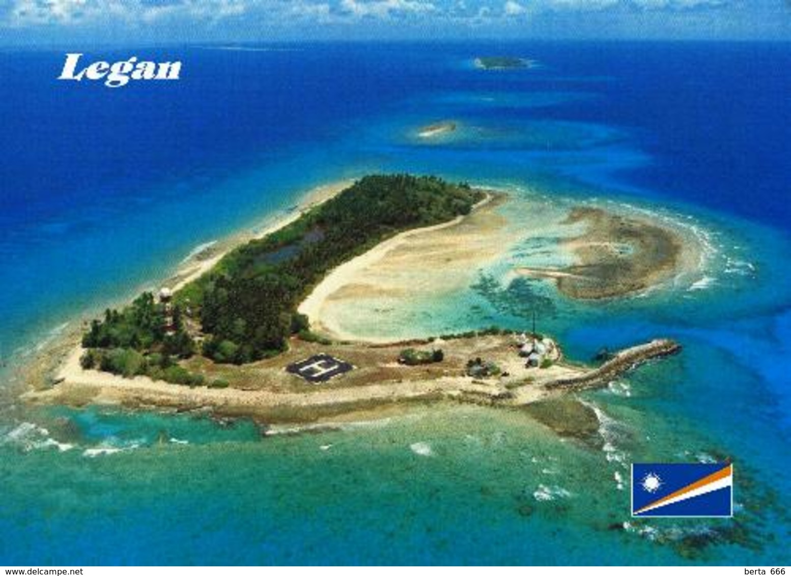 Marshall Islands Legan Aerial View New Postcard Marshallinseln AK - Marshall