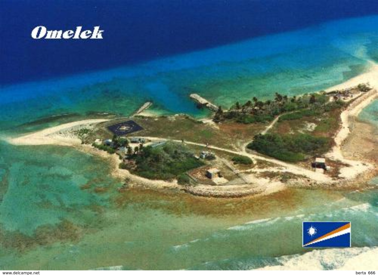 Marshall Islands Omelek Aerial View New Postcard Marshallinseln AK - Marshall