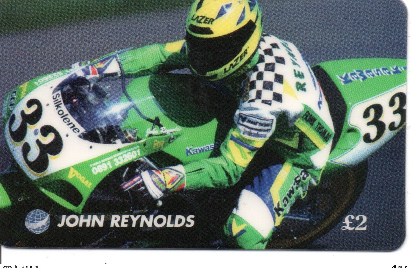 Carte Prépayée JOHN  REYNOLDS Moto Compétition Motor Card (G 154) - Collezioni