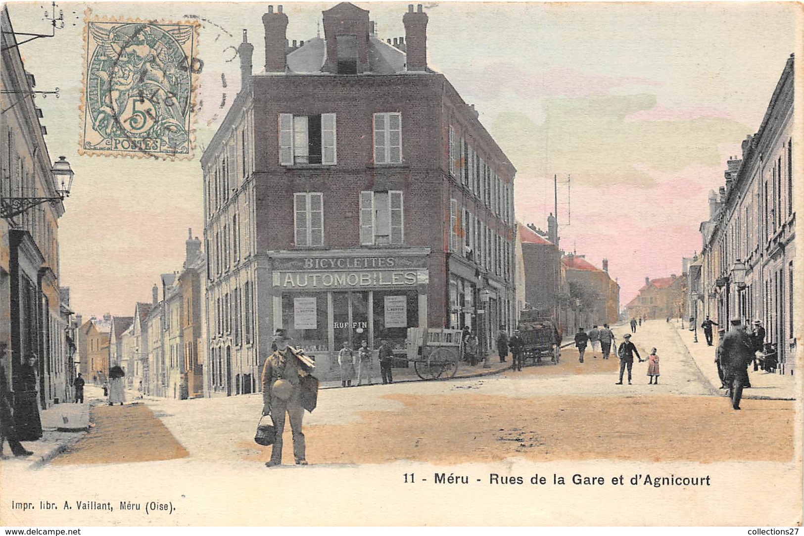 60-MERU- RUES DE LA GARE ET D'AGNICOURT - Meru