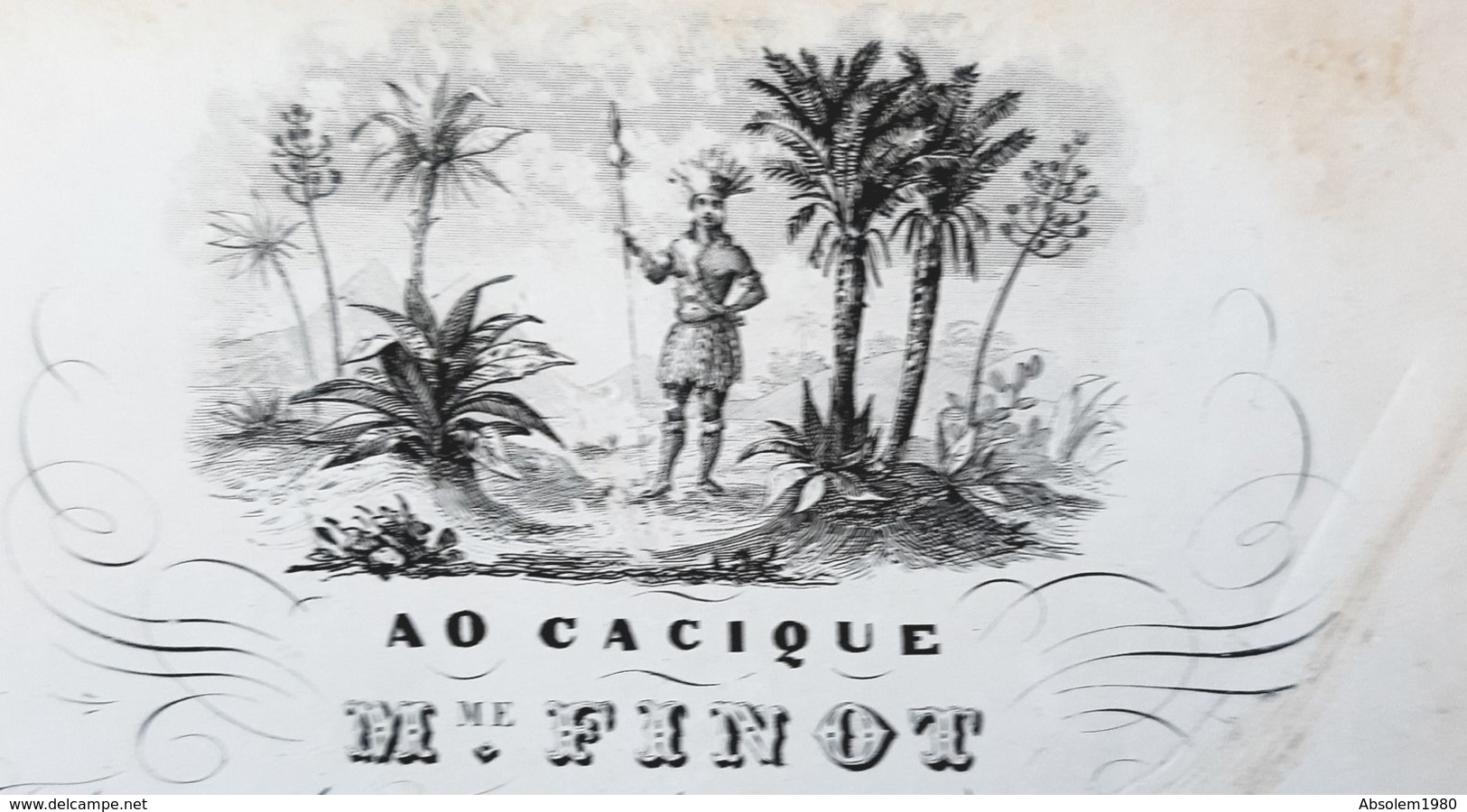 CARTE VISITE ANCIENNE Mme FINON VENDEUSE FLEURS RIO DE JANEIRO AO CACIQUE FABRICA DE FLORES BRESIL BRAZIL FLEURISTE - Cartoncini Da Visita