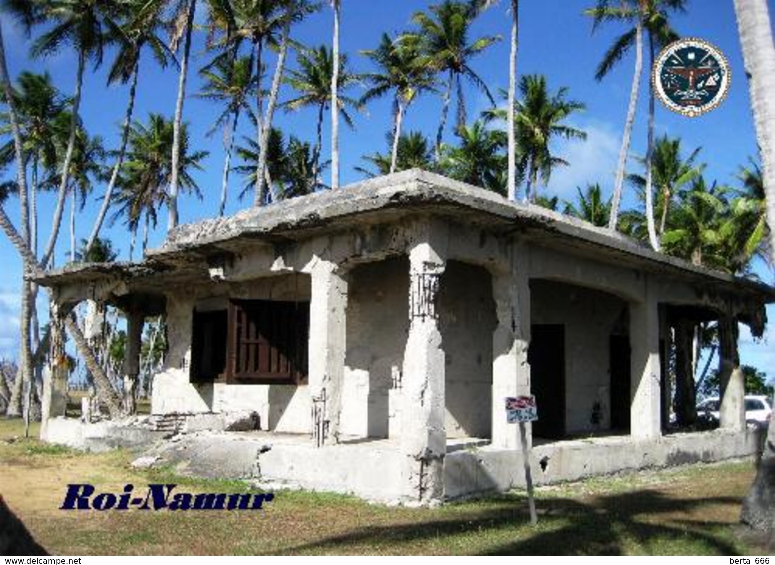 Marshall Islands Roi-Namur Bunker New Postcard Marshallinseln AK - Marshall Islands