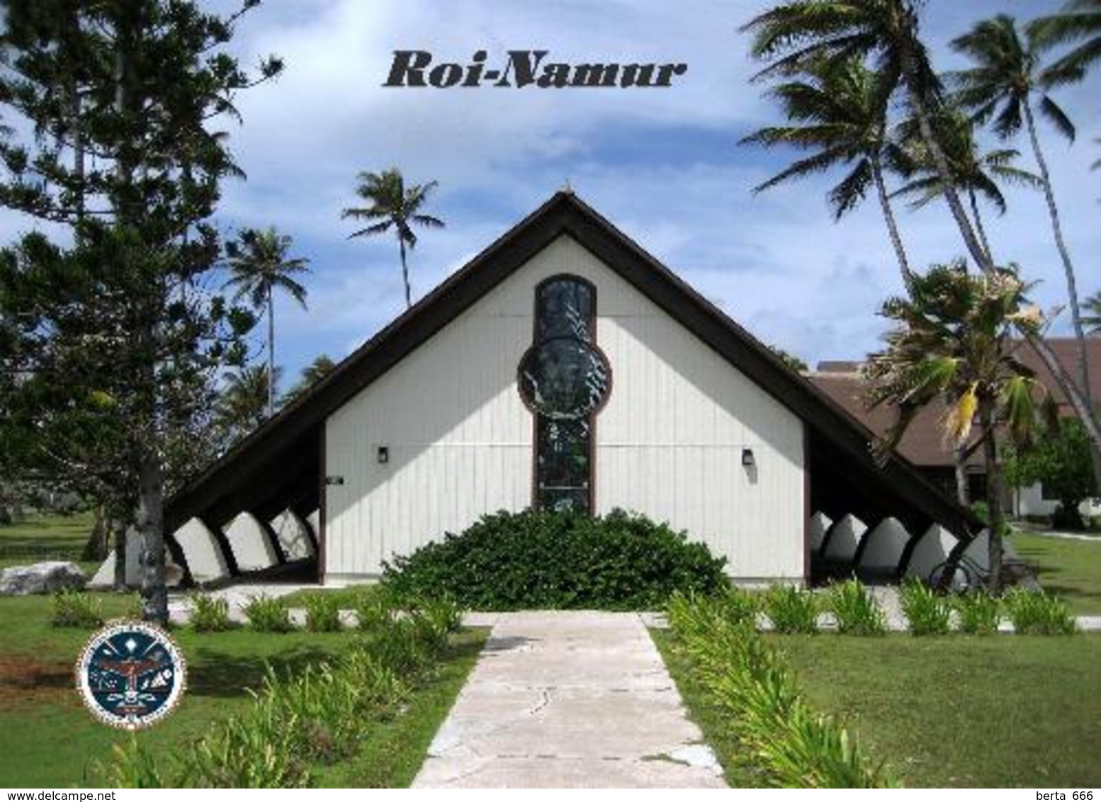 Marshall Islands Roi-Namur Chapel New Postcard Marshallinseln AK - Marshall