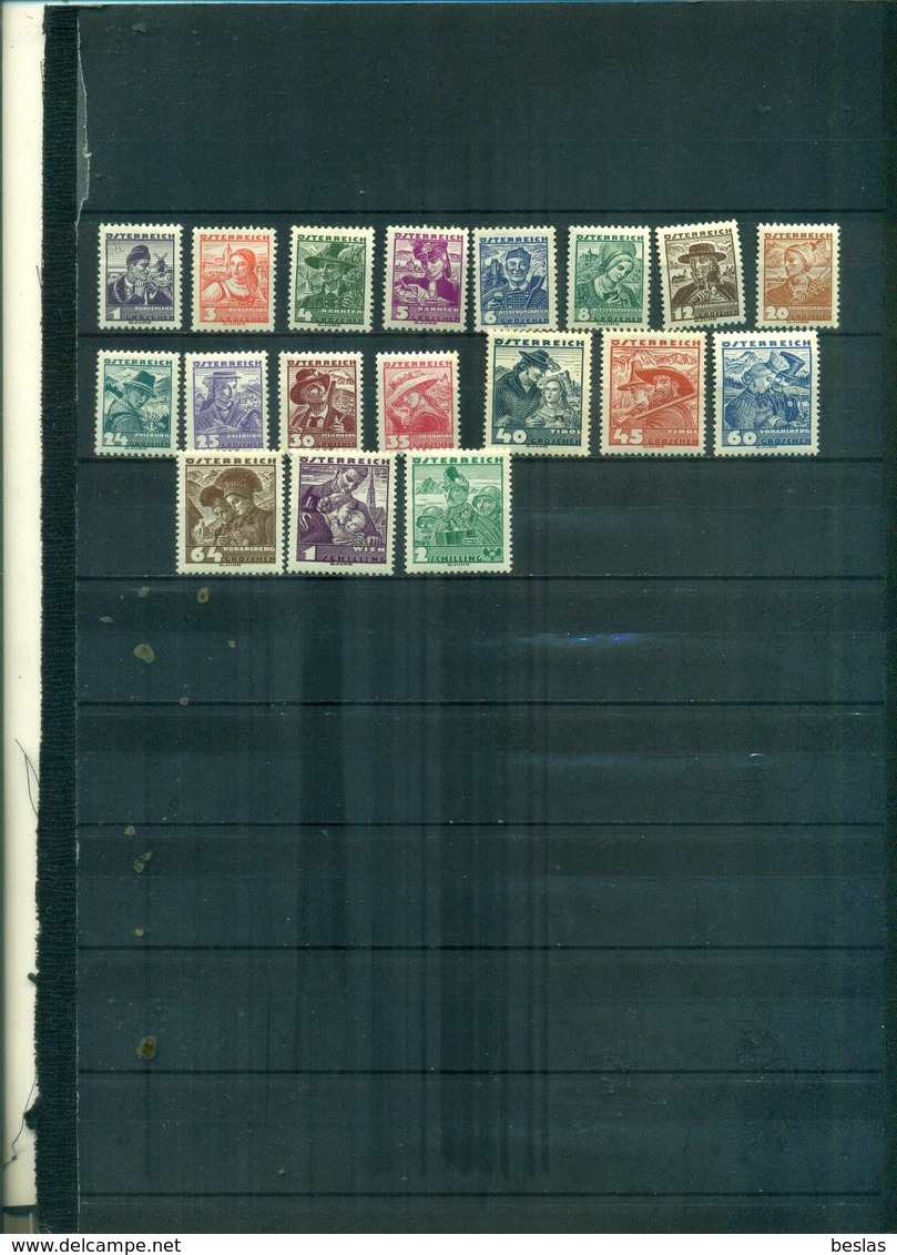 AUTRICHE COSTUMES REGIONAUX 18 VAL NEUFS A PARTIR DE 2.25 EUROS - Unused Stamps