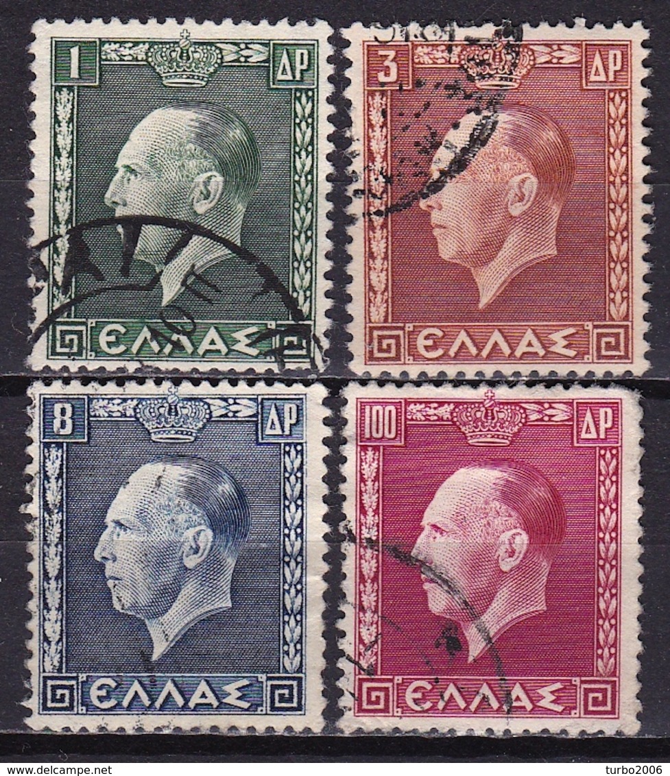 GREECE 1937 King George Complete Used Set Vl. 488 / 491 - Gebruikt