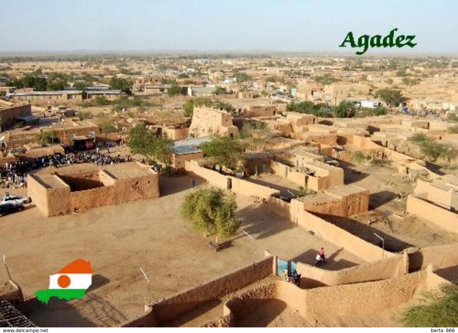 Niger Agadez Aerial View New Postcard - Niger