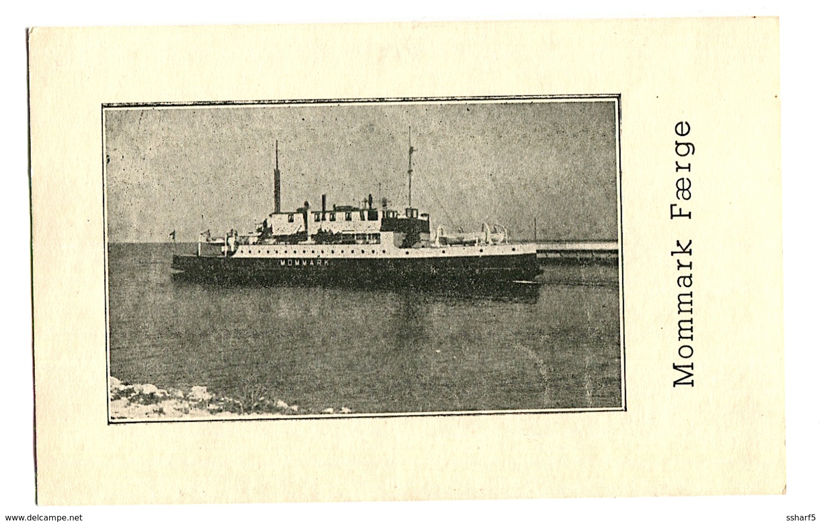 MOMMARK Færge Ferry C. 1930 - Dinamarca