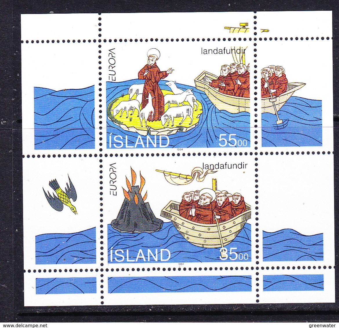 Europa Cept 1994 Iceland M/s ** Mnh (42766) ROCK BOTTOM PRICE - 1994