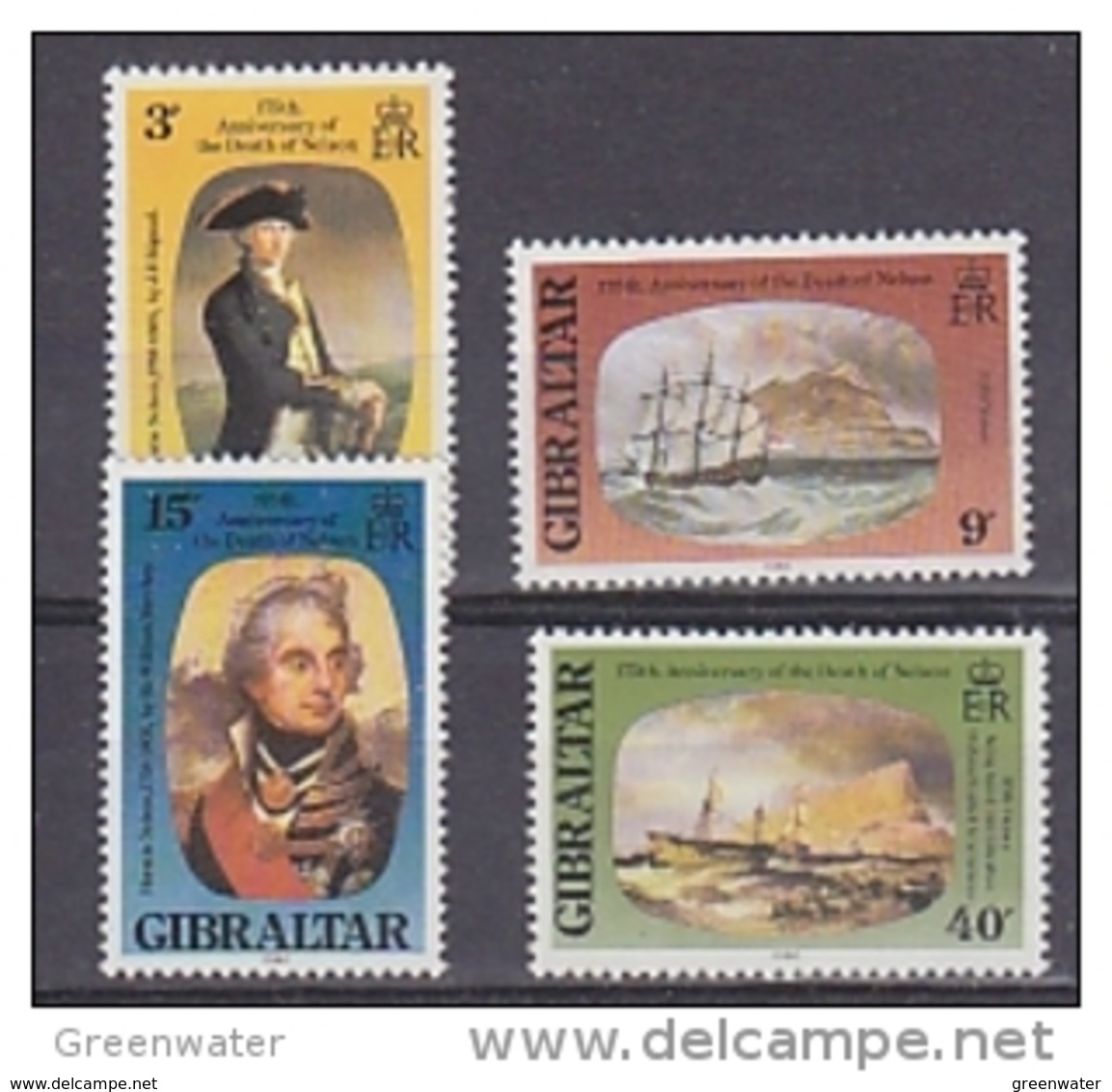 Gibraltar 1980 Death Of Lord Nelson 4v ** Mnh (42767I) - Gibraltar