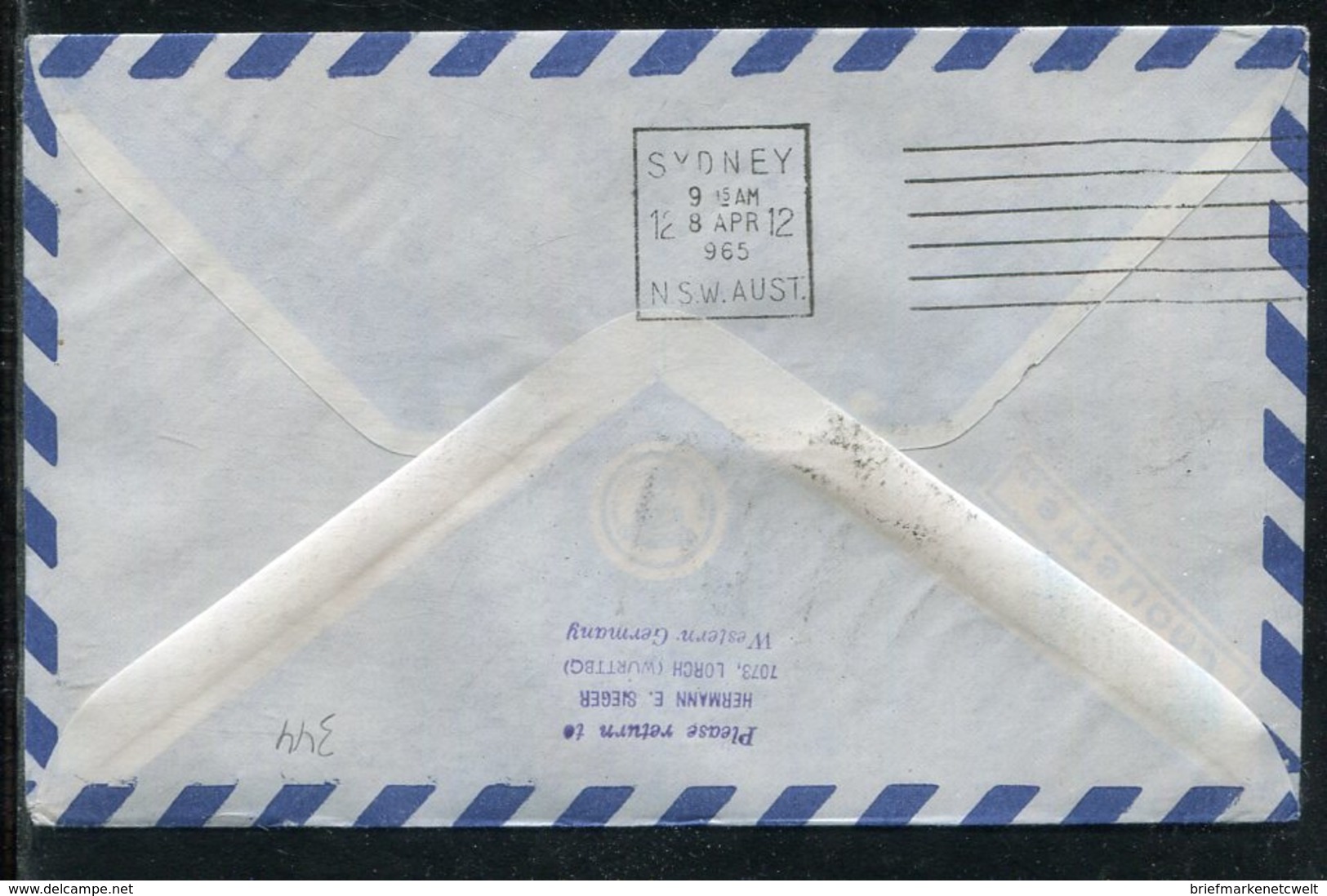 Griechenland / 1965 / Erstflugbrief Athen-Sydney (13370) - Storia Postale