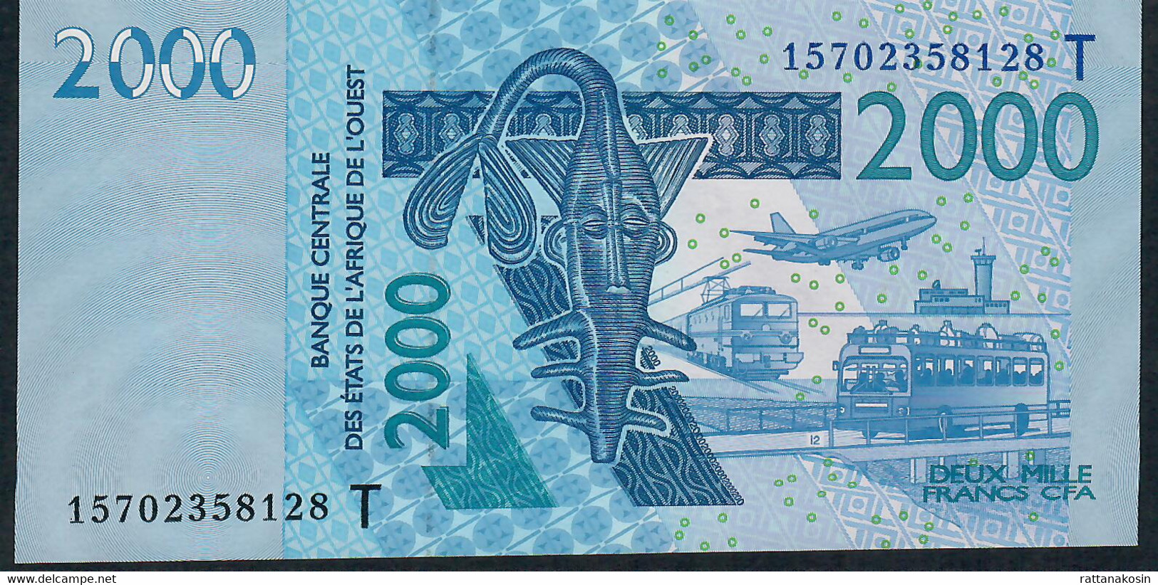 W.A.S.  TOGO  P816To 2000 FRANCS (20)15  UNC. - Togo