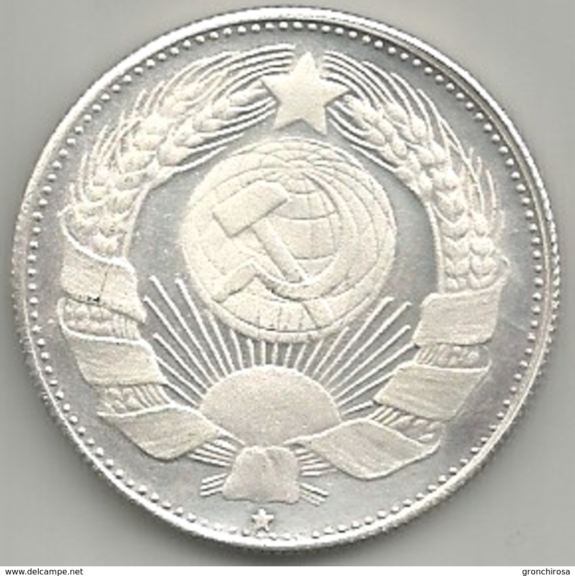 Comunismo, Storia, Unione Sovietica, V.U. Lenin 1870-1924, Mistura Argentata 16 Gr. Cm. 3,5. - Altri & Non Classificati