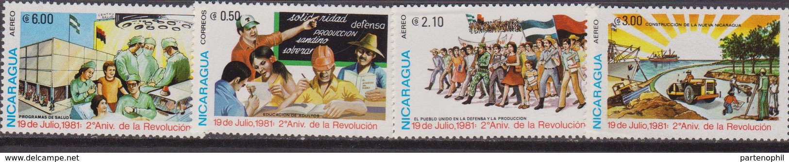 NICARAGUA 1981 Revolution - MNH Set - Nicaragua