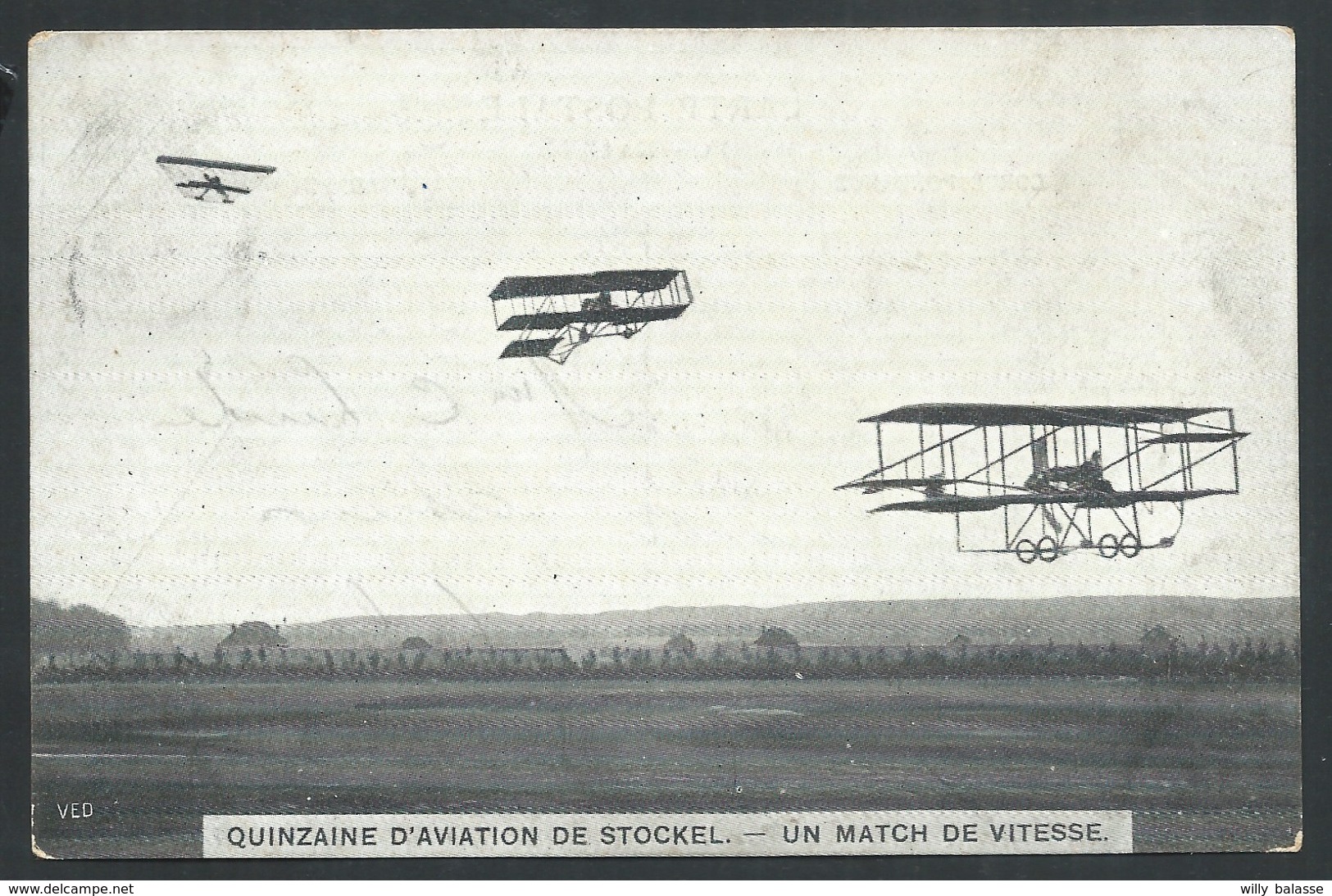 +++ CPA - Quinzaine D' Aviation De STOCKEL - Avion - Aviateur - "Un Match De Vitesse " // - Woluwe-St-Pierre - St-Pieters-Woluwe