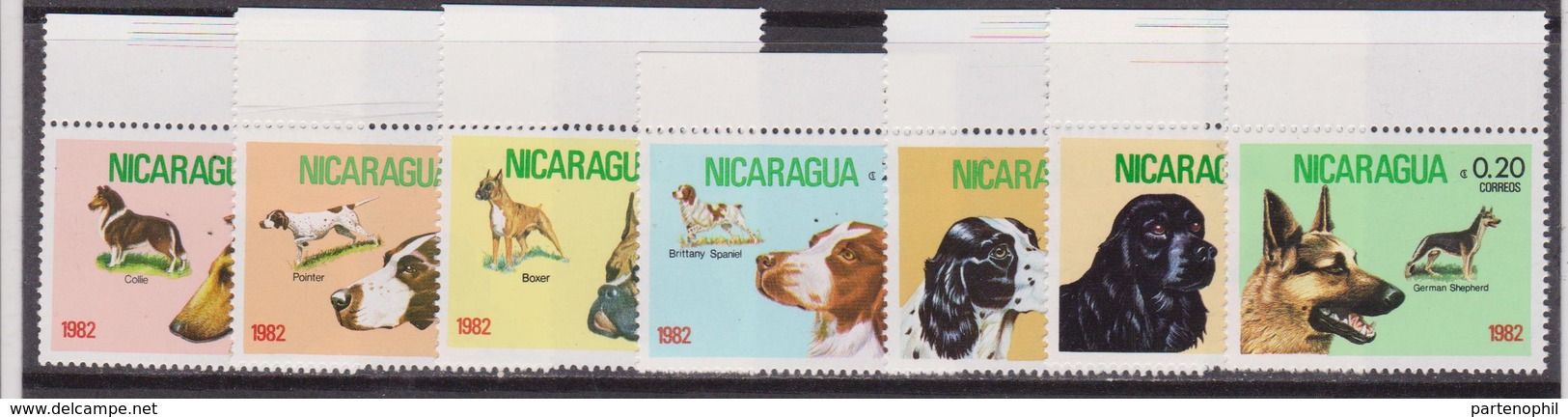 NICARAGUA 1982 Cani Dogs   - MNH Set - Nicaragua