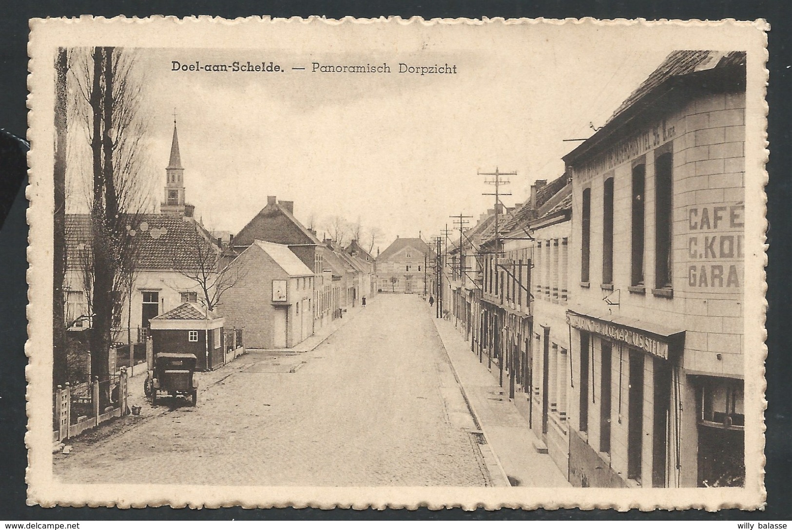 +++ CPA - DOEL AAN SCHELDE - Panoramisch Dorpzicht - Café  // - Beveren-Waas