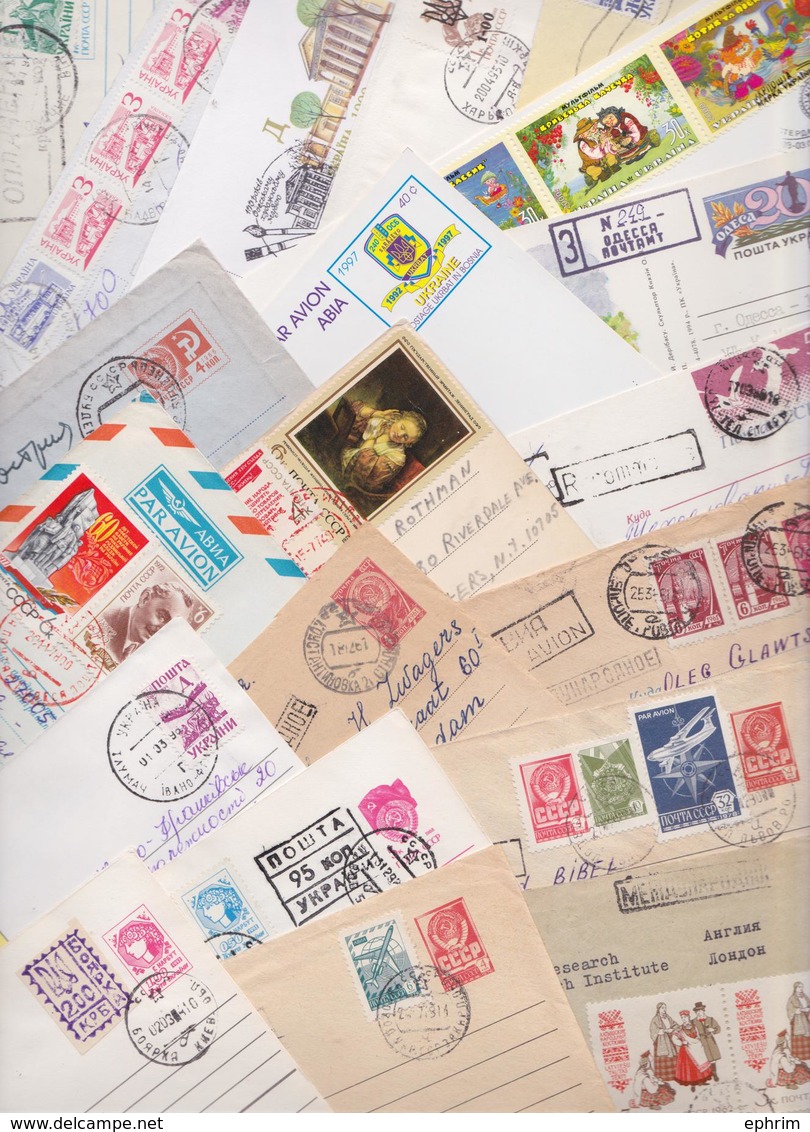 UKRAINE UKRAÏNA - Lot De 226 Entiers Postaux Et Enveloppes Timbrées Postal Stationery Cover Mail Stamps Timbres Cachet - Ukraine