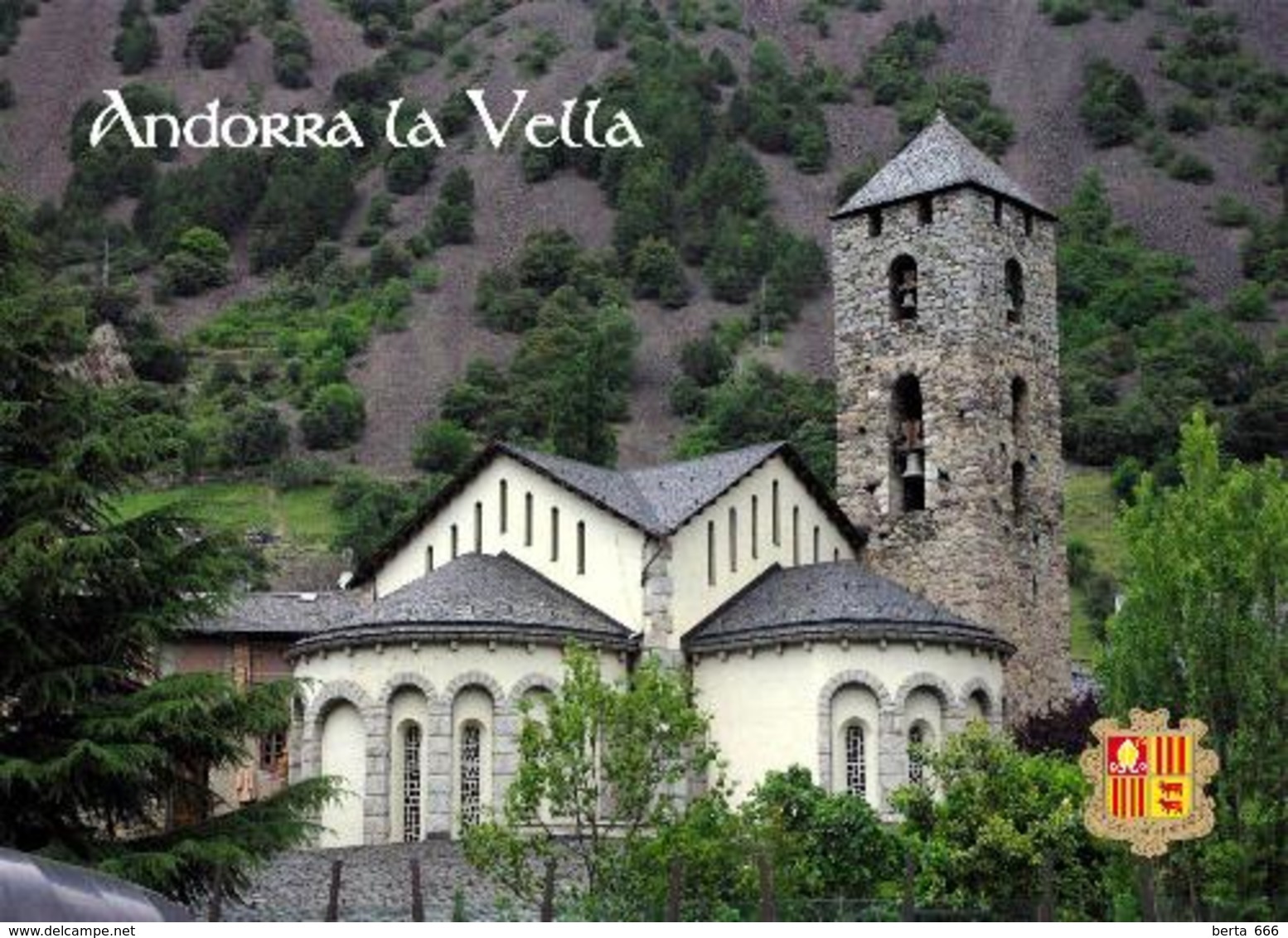 Andorra La Vella Sant Esteve Church New Postcard - Andorra
