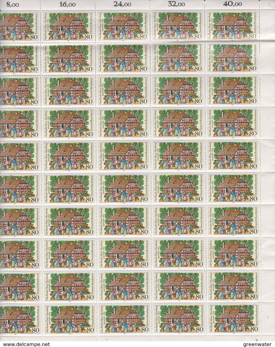 Germany 1983 Das Rauhe Haus Hamburg 1v (sheetlet) Only 40 Stamps Are OK ** Mnh (F7843) - Ongebruikt