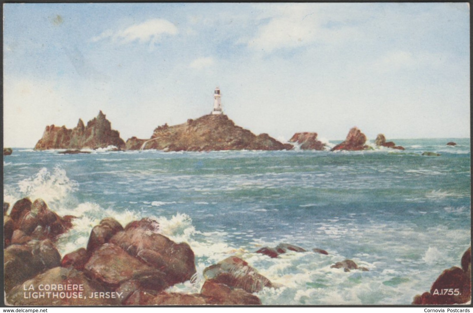 La Corbiere Lighthouse, Jersey, C.1935 - Valentine's Postcard - La Corbiere