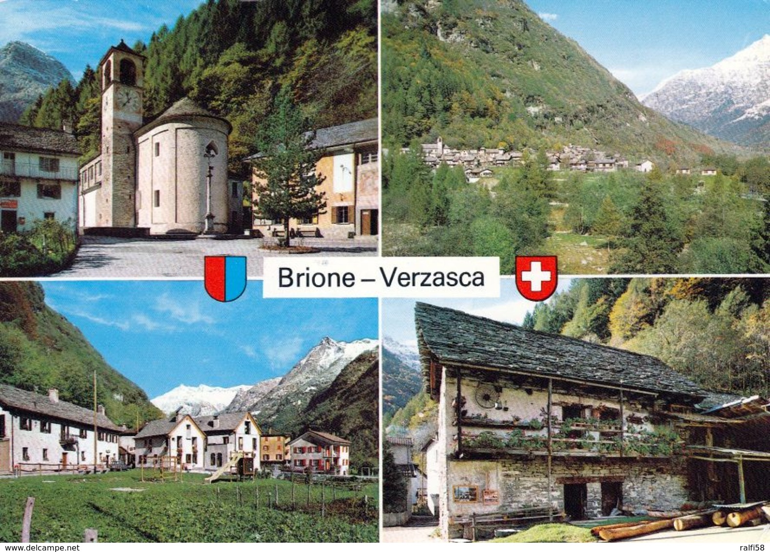 1 AK Schweiz * Ansichten Des Ortes Brione Im Verzasca Tal - Kanton Tessin * - Brione Sopra Minusio