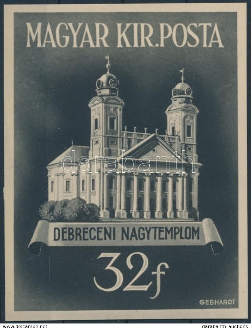 Debreceni Nagytemplom: Gönczi Gebhardt Tibor Bélyegtervének Nagyméretű 8,5 X 10,5 Cm Eredeti Nyomdai Fotója. Rendkívüli  - Autres & Non Classés