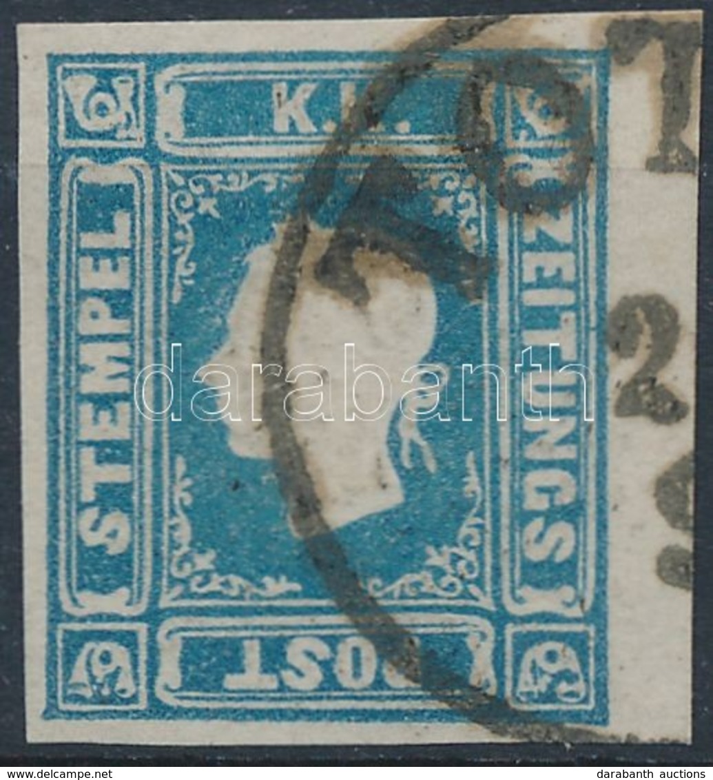O 1858 Kék Hírlapbélyeg 'TOT(IS)' (50.000) - Andere & Zonder Classificatie