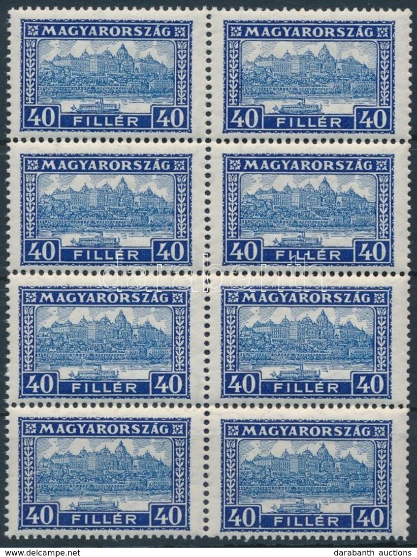 ** 1926 Pengő-fillér (I.) 40f 8-as Tömbben (25.600) (ráncok / Creases) - Andere & Zonder Classificatie