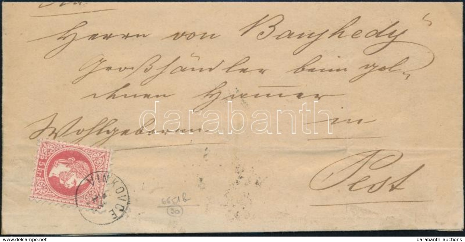 1871 5kr  Levélen 'VINKOVCE' - Pest - Other & Unclassified