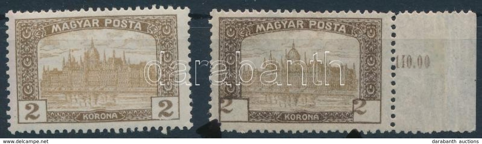 * 1920 Magyar Posta 2K Az értékszám Jelentős Elcsúszásával + Támpéldány - Andere & Zonder Classificatie