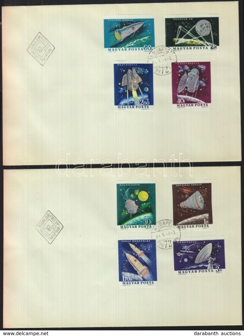 1964 Az űrkutatás Eredményei (I.) Vágott Sor 2db FDC-n (3.500) - Autres & Non Classés