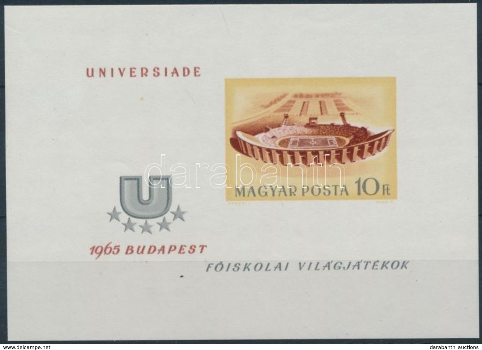 ** 1965 Universiade Vágott Blokk (4.000) - Andere & Zonder Classificatie