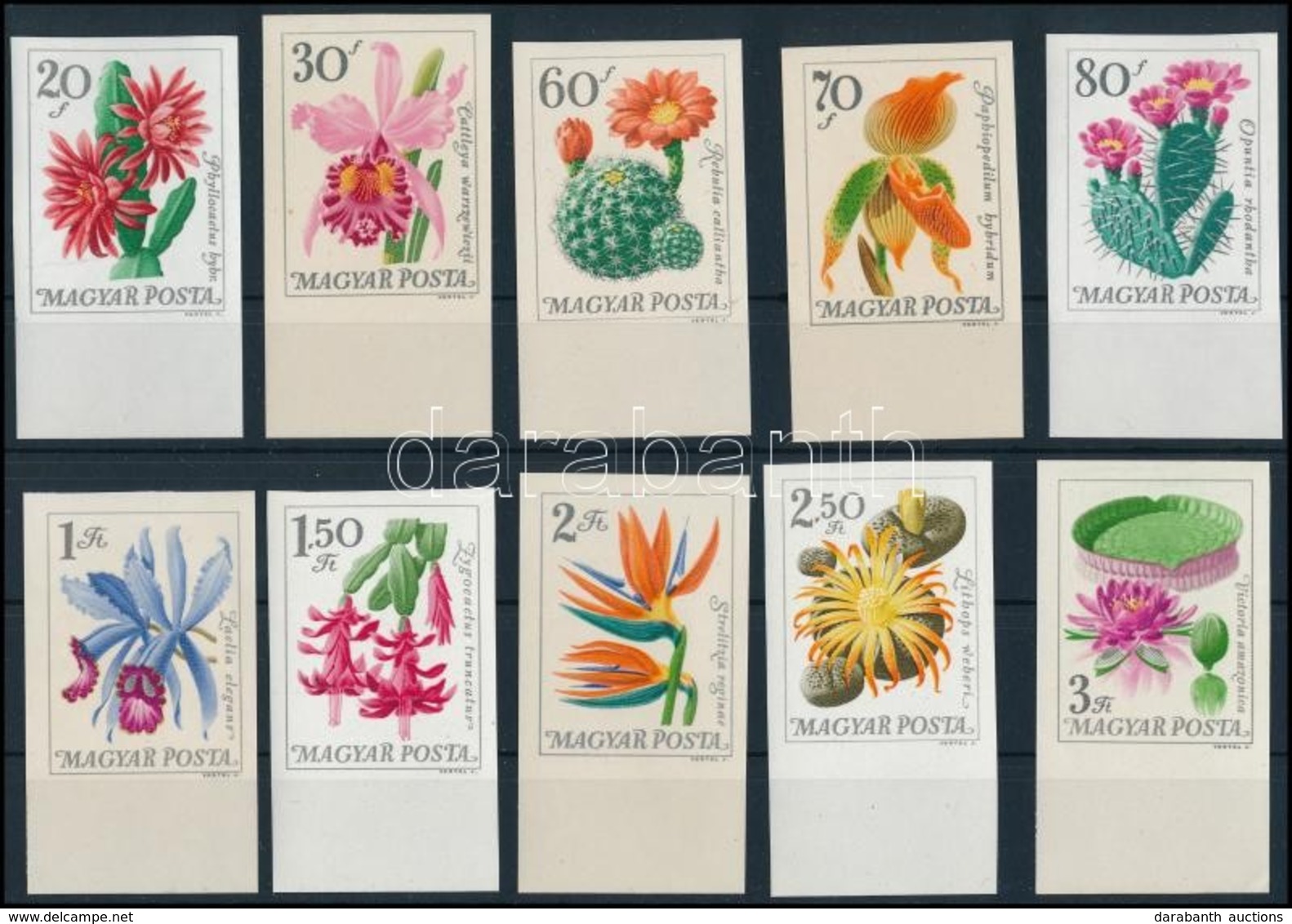 ** 1965 Virág VI. ívszéli Vágott Sor (5.500) (sárgás Papír / Yellowish Paper) - Autres & Non Classés